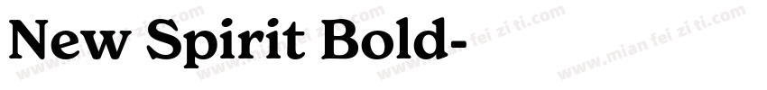 New Spirit Bold字体转换